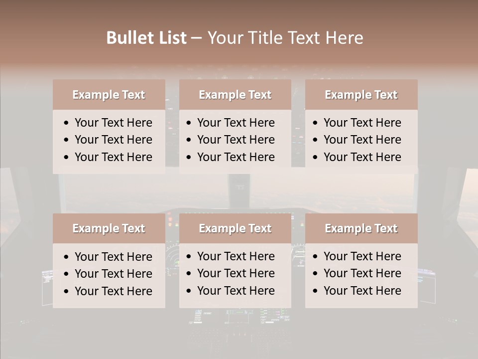 Technology Light Cockpit PowerPoint Template