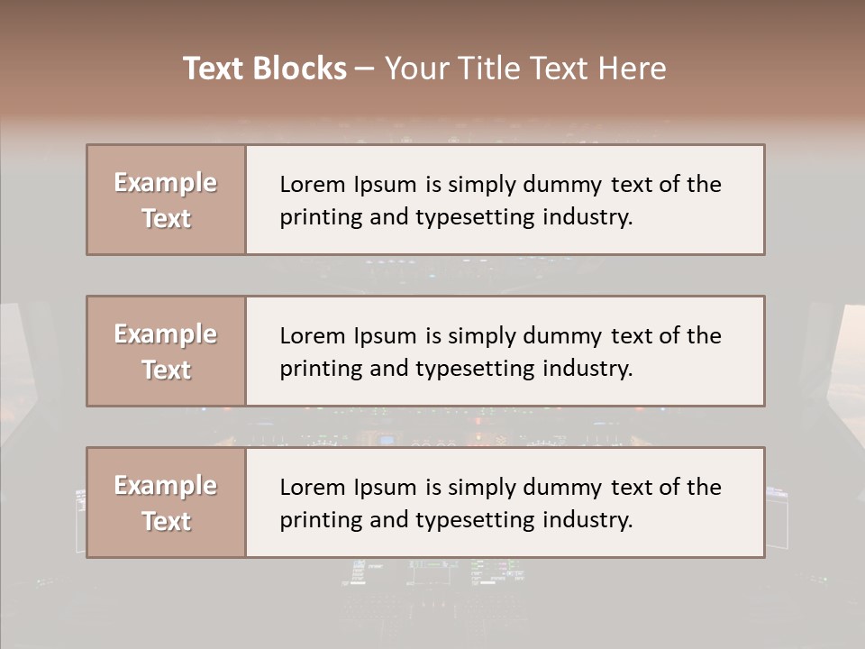 Technology Light Cockpit PowerPoint Template