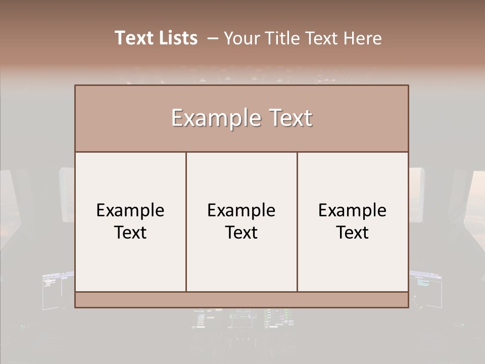 Technology Light Cockpit PowerPoint Template