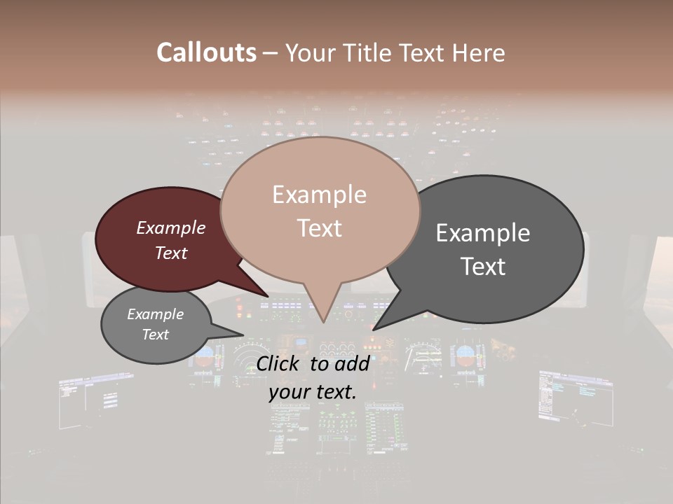 Technology Light Cockpit PowerPoint Template