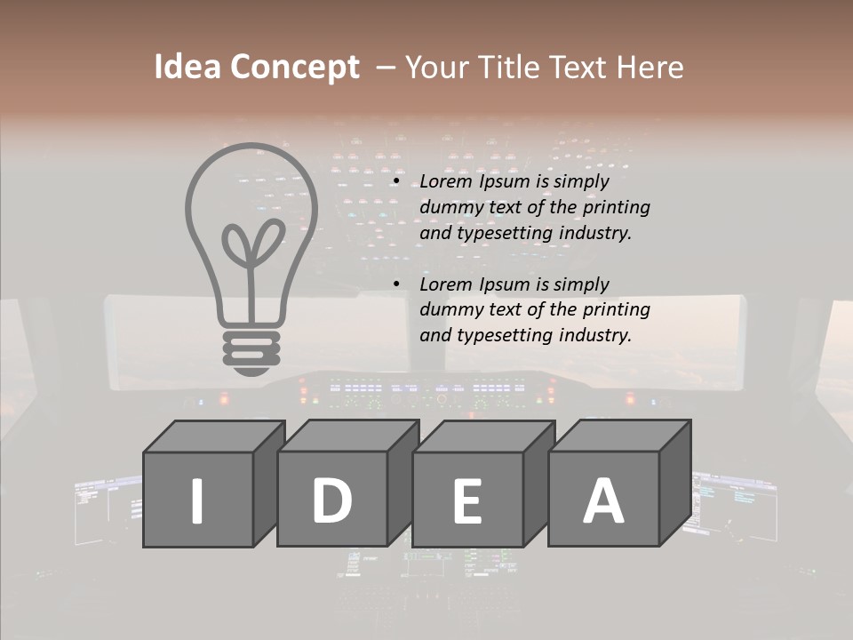 Technology Light Cockpit PowerPoint Template