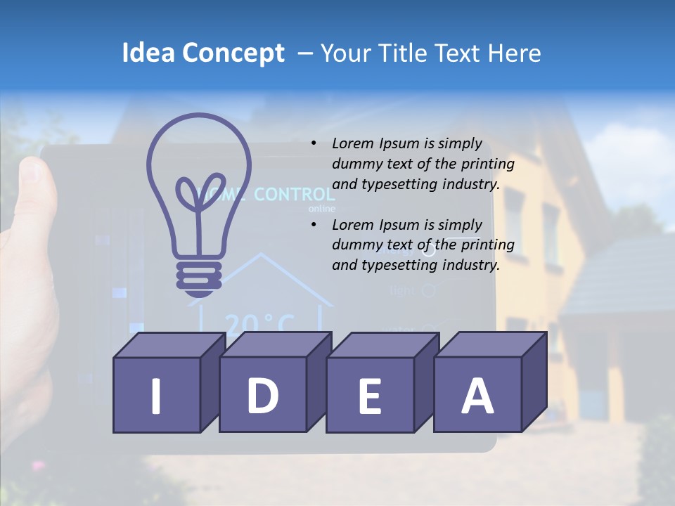 Remote Control Illumination Automation PowerPoint Template