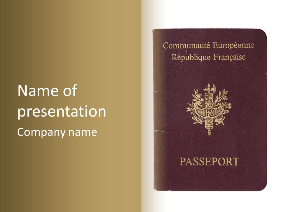 Paper Vacation Nationality PowerPoint Template