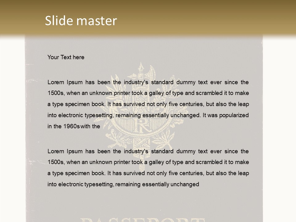 Paper Vacation Nationality PowerPoint Template