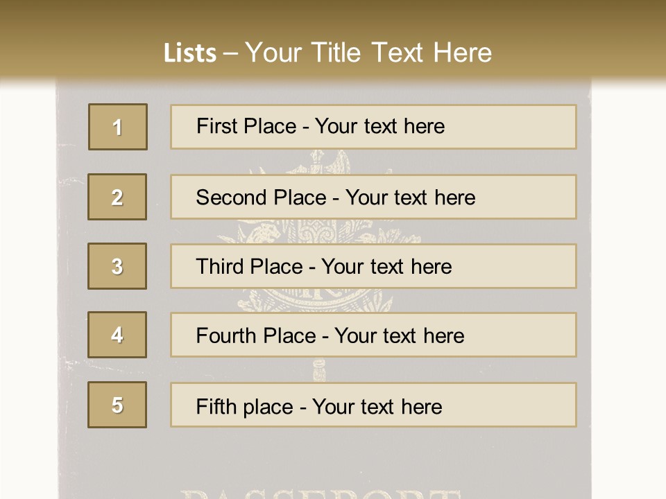 Paper Vacation Nationality PowerPoint Template