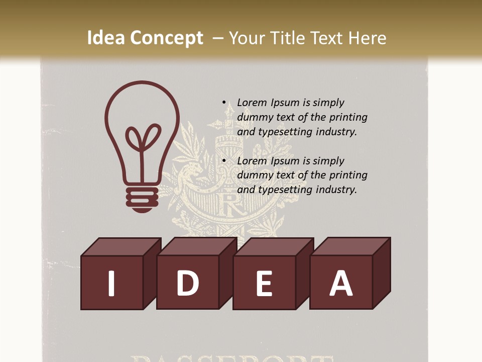 Paper Vacation Nationality PowerPoint Template