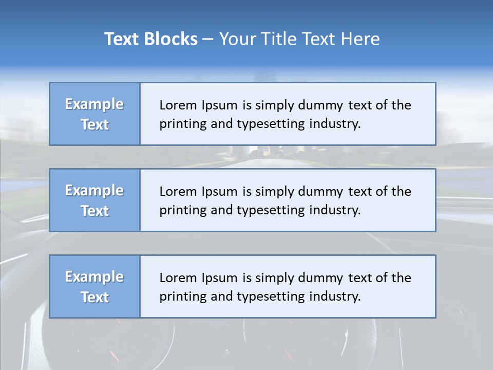 Aim Steer Freeway PowerPoint Template