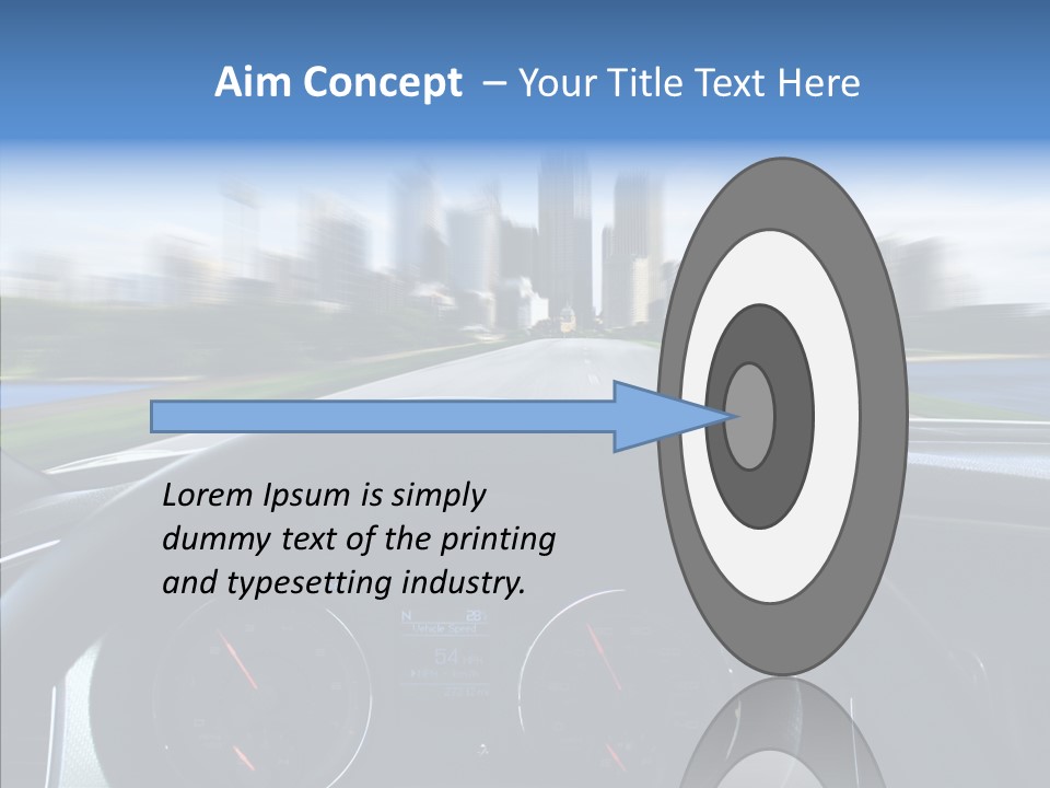 Aim Steer Freeway PowerPoint Template