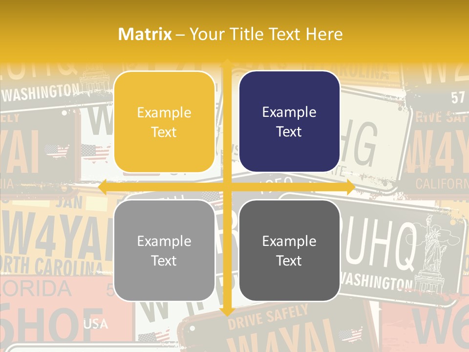 Road Retro State PowerPoint Template