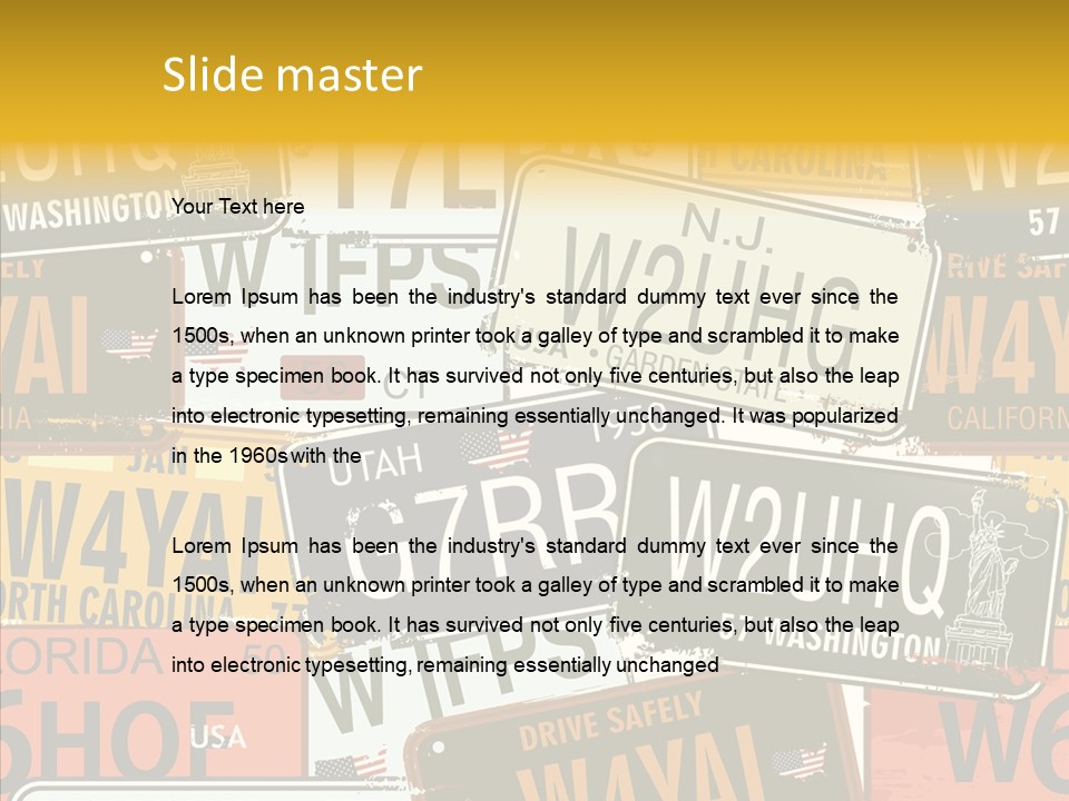 Road Retro State PowerPoint Template