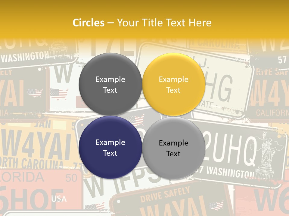 Road Retro State PowerPoint Template