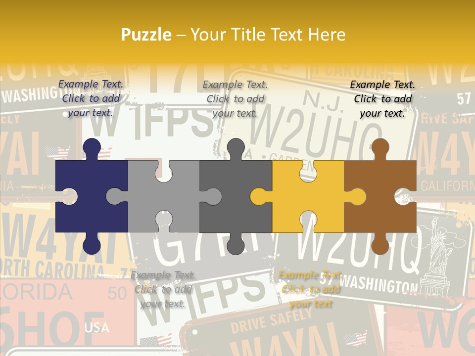 Road Retro State PowerPoint Template