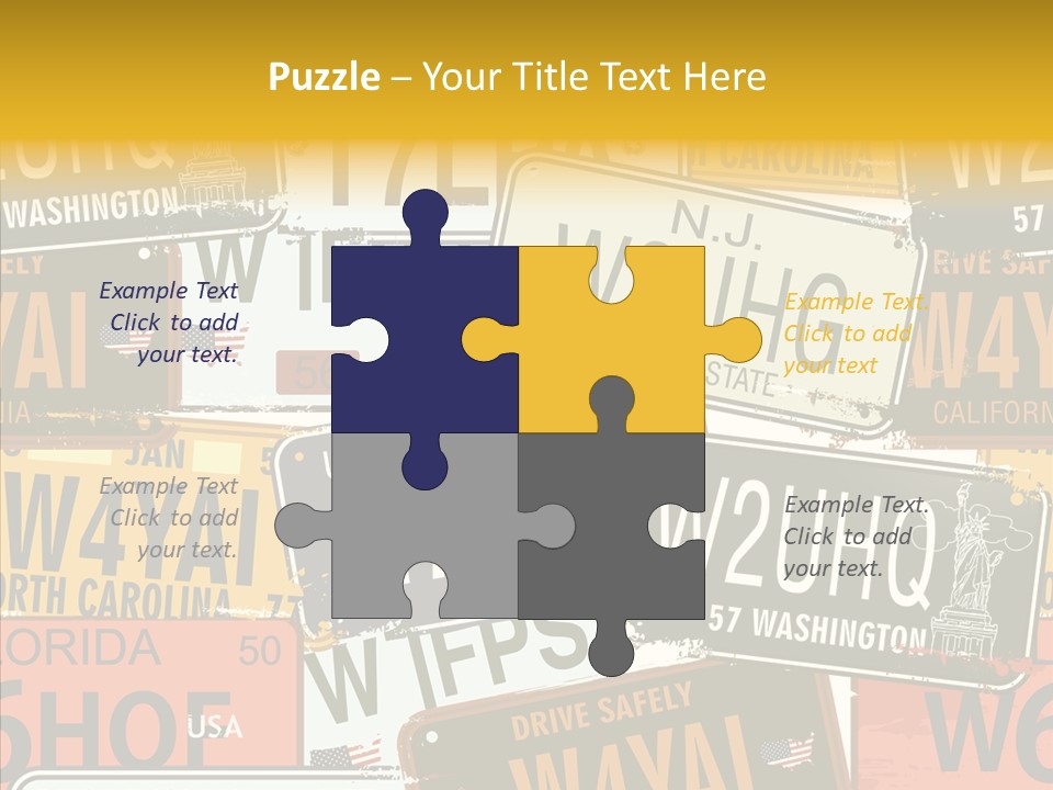 Road Retro State PowerPoint Template