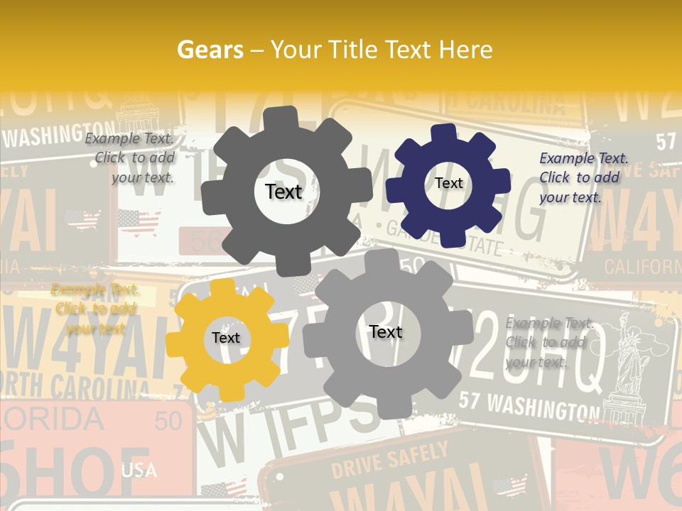 Road Retro State PowerPoint Template