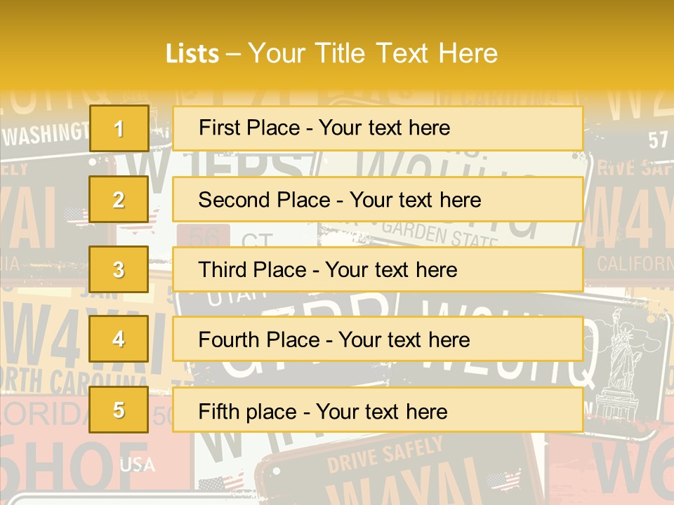 Road Retro State PowerPoint Template