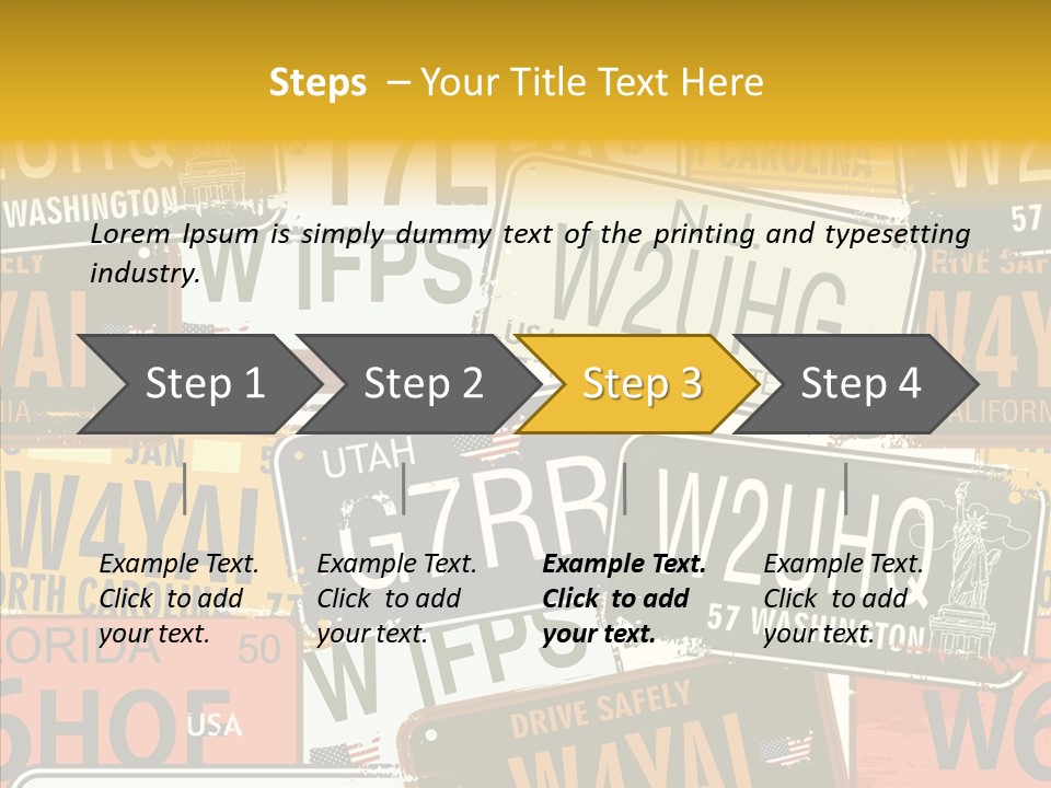 Road Retro State PowerPoint Template