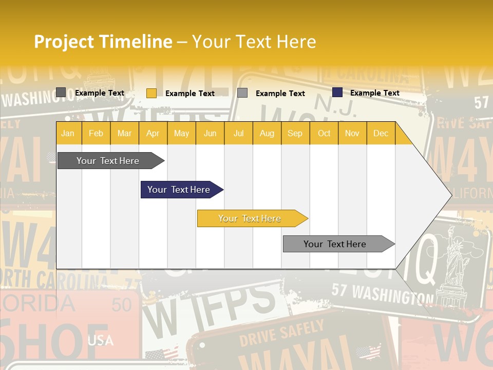 Road Retro State PowerPoint Template