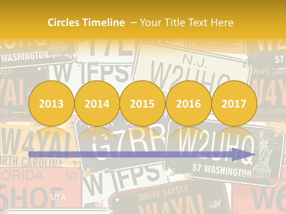 Road Retro State PowerPoint Template