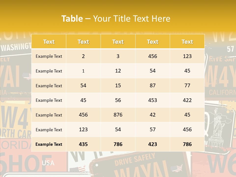 Road Retro State PowerPoint Template