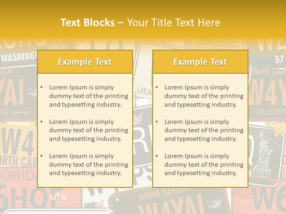 Road Retro State PowerPoint Template