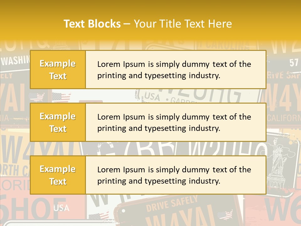 Road Retro State PowerPoint Template