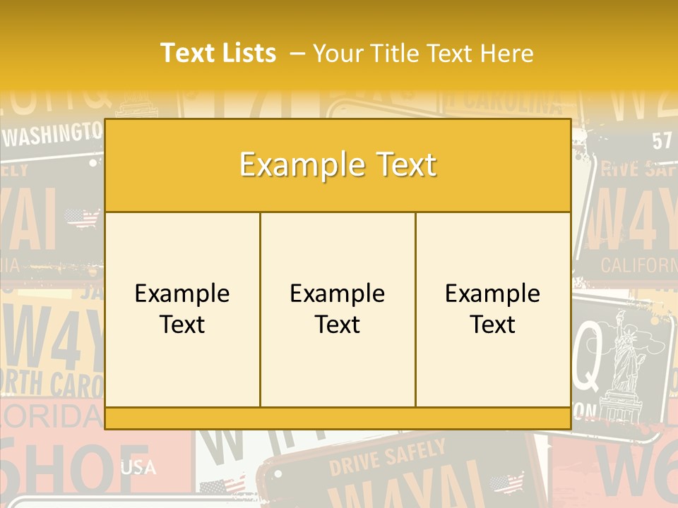 Road Retro State PowerPoint Template