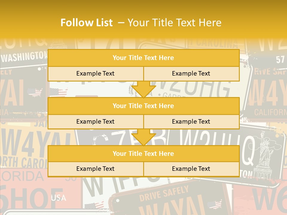 Road Retro State PowerPoint Template
