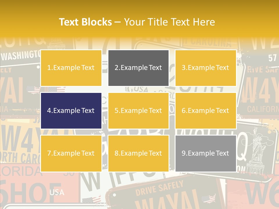 Road Retro State PowerPoint Template