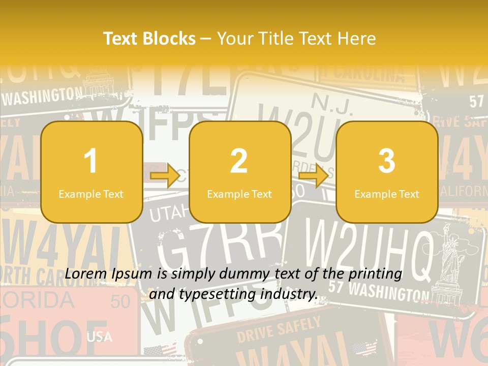 Road Retro State PowerPoint Template