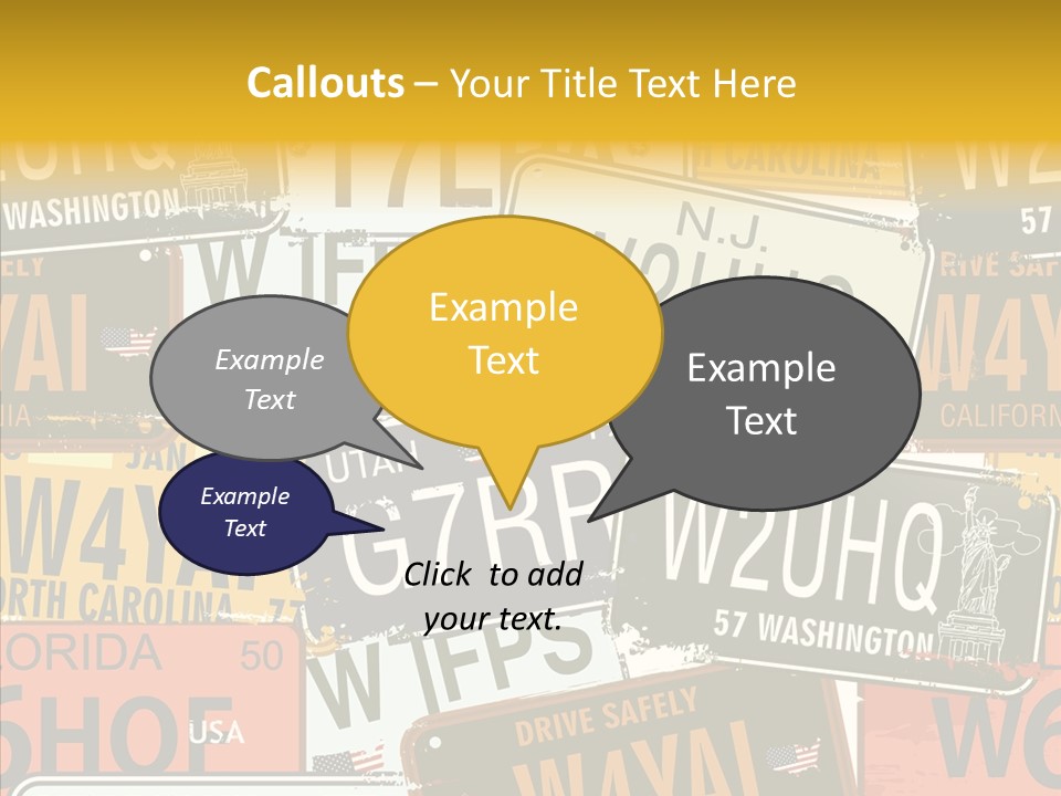 Road Retro State PowerPoint Template