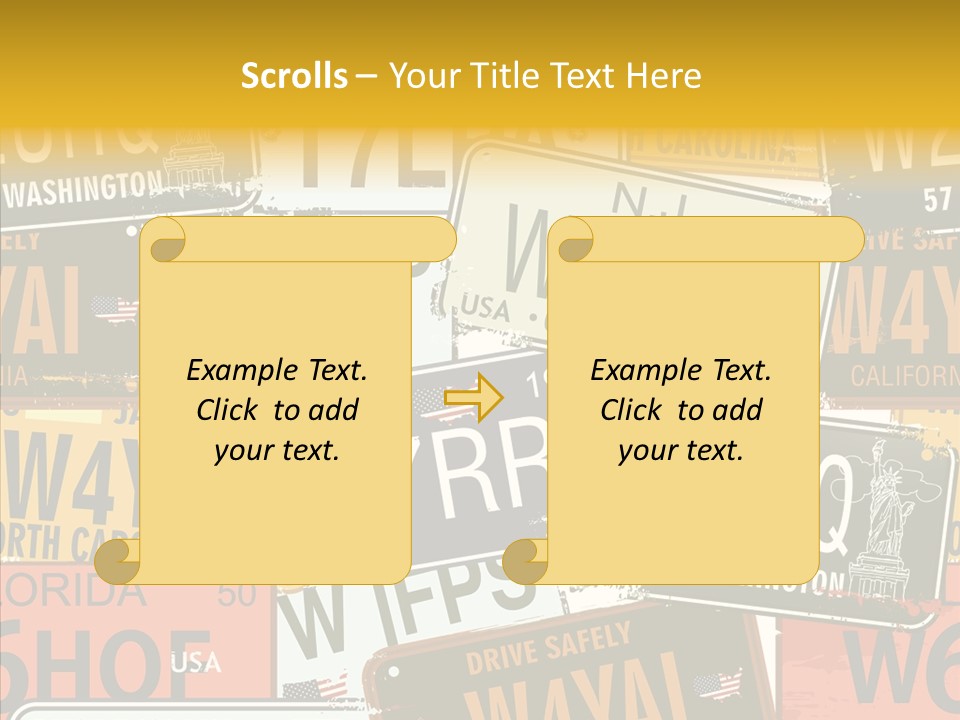Road Retro State PowerPoint Template