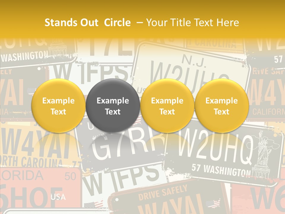 Road Retro State PowerPoint Template