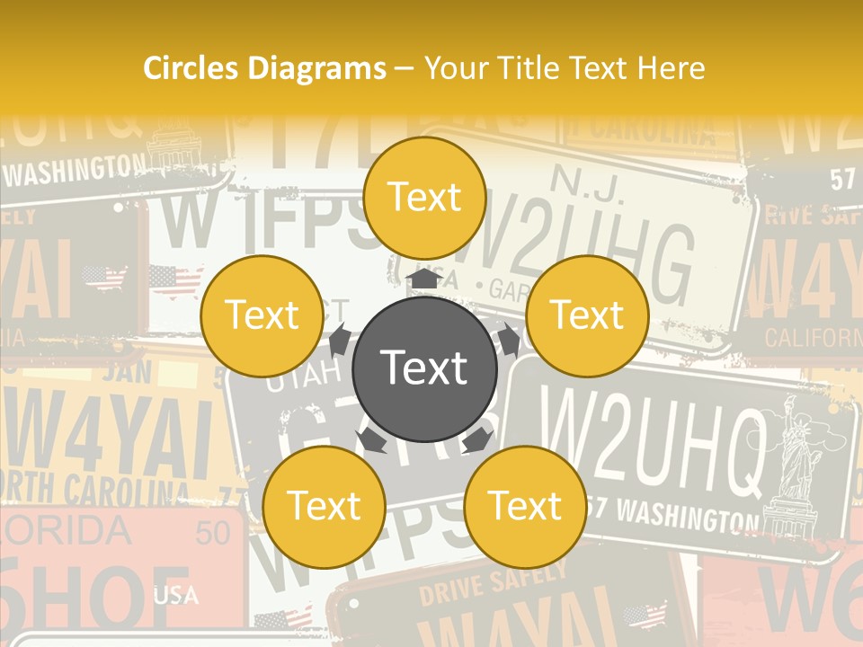 Road Retro State PowerPoint Template