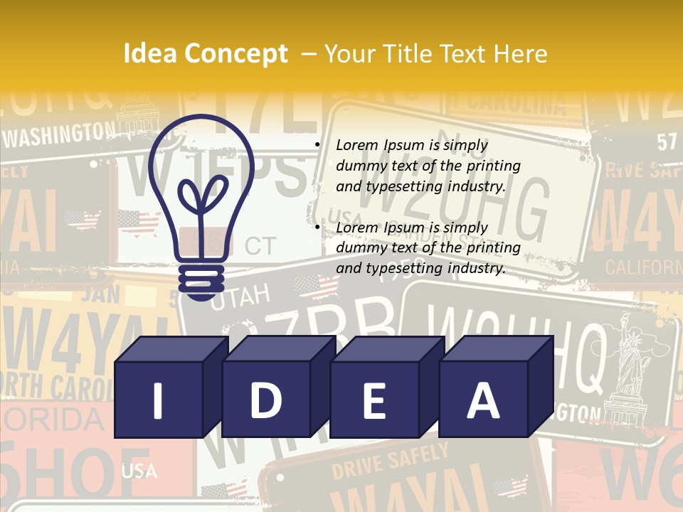 Road Retro State PowerPoint Template