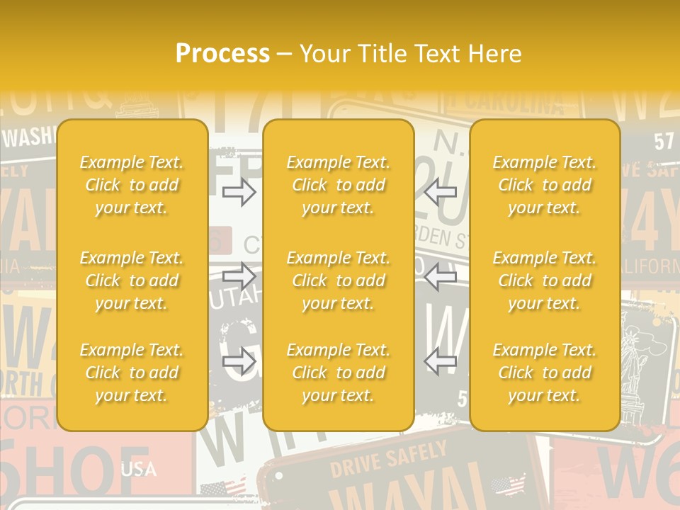 Road Retro State PowerPoint Template