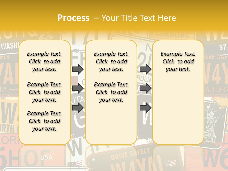 Road Retro State PowerPoint Template