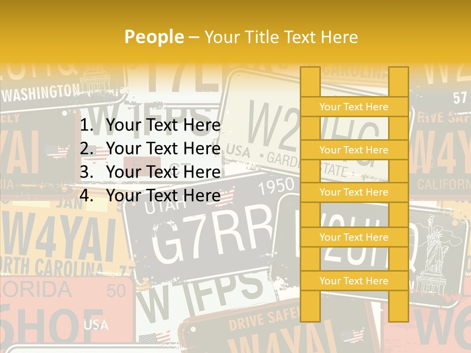 Road Retro State PowerPoint Template