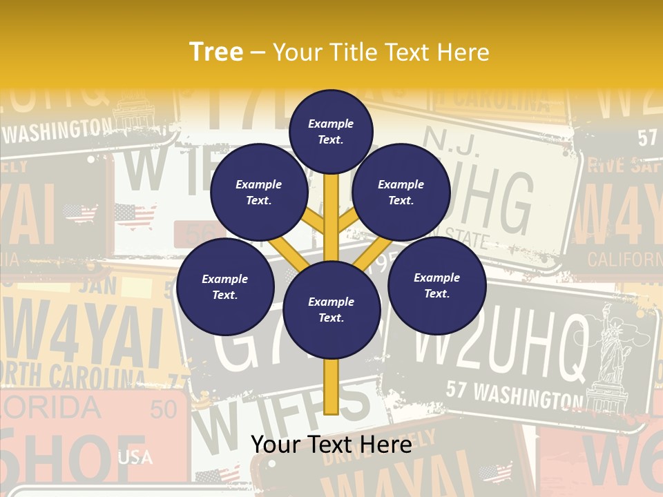 Road Retro State PowerPoint Template