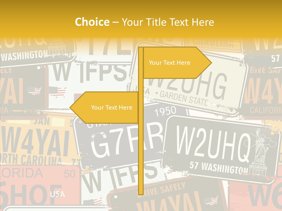 Road Retro State PowerPoint Template
