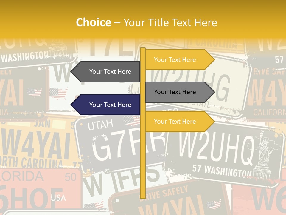 Road Retro State PowerPoint Template