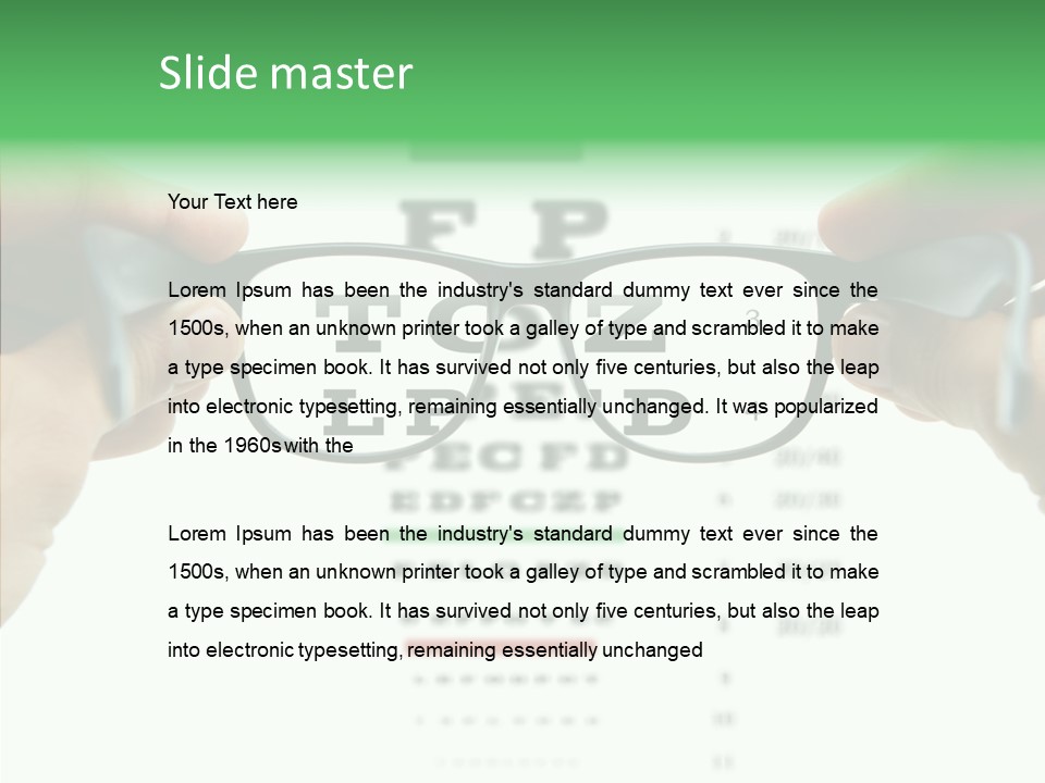 Glass Blind White PowerPoint Template