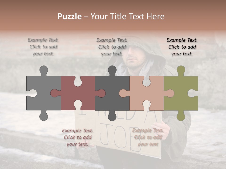 Portrait Unemployment One PowerPoint Template