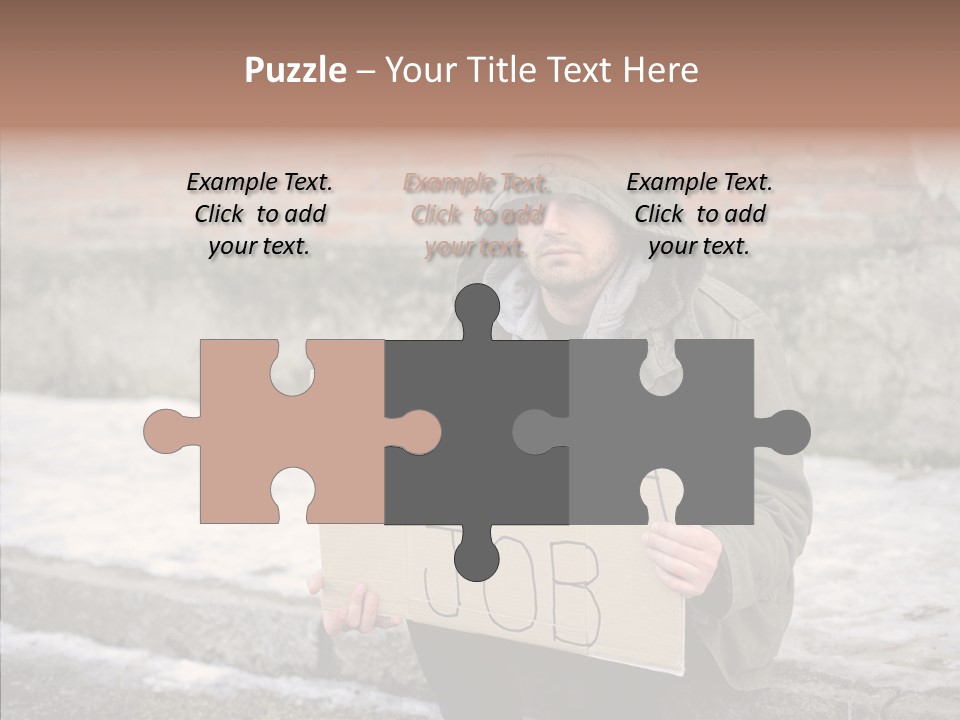 Portrait Unemployment One PowerPoint Template