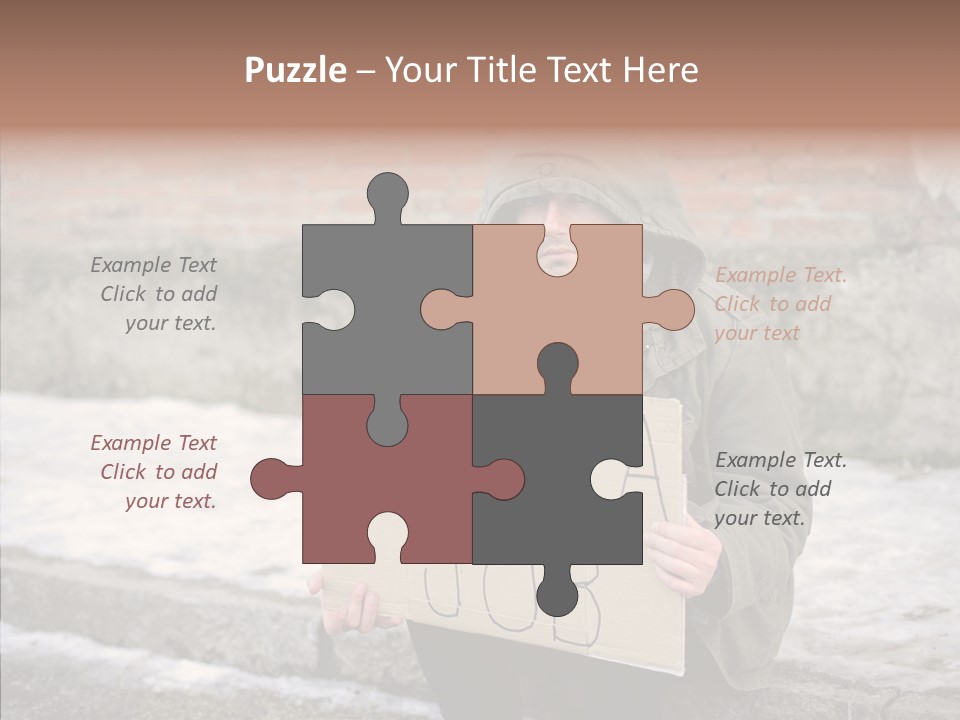 Portrait Unemployment One PowerPoint Template