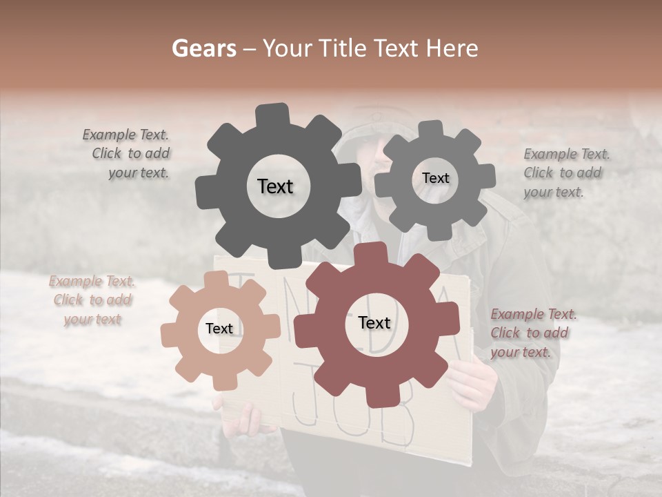 Portrait Unemployment One PowerPoint Template