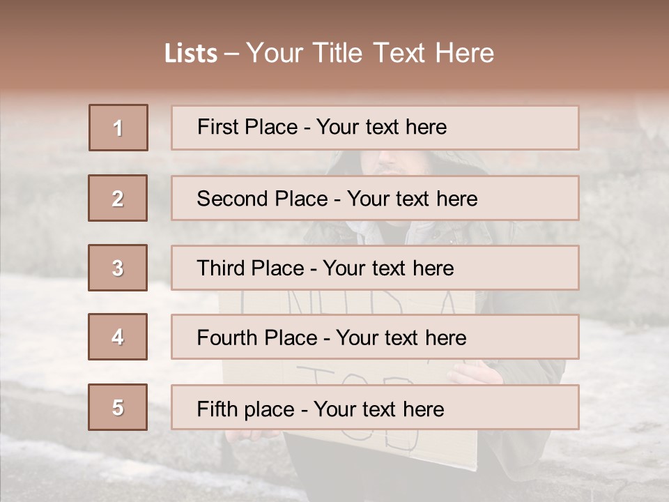 Portrait Unemployment One PowerPoint Template