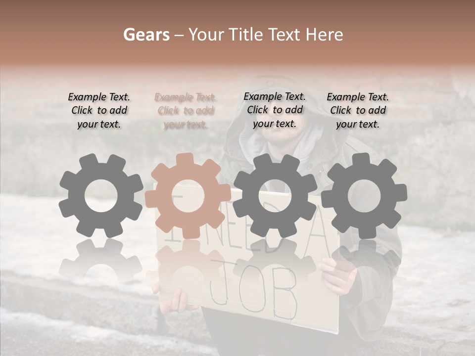 Portrait Unemployment One PowerPoint Template