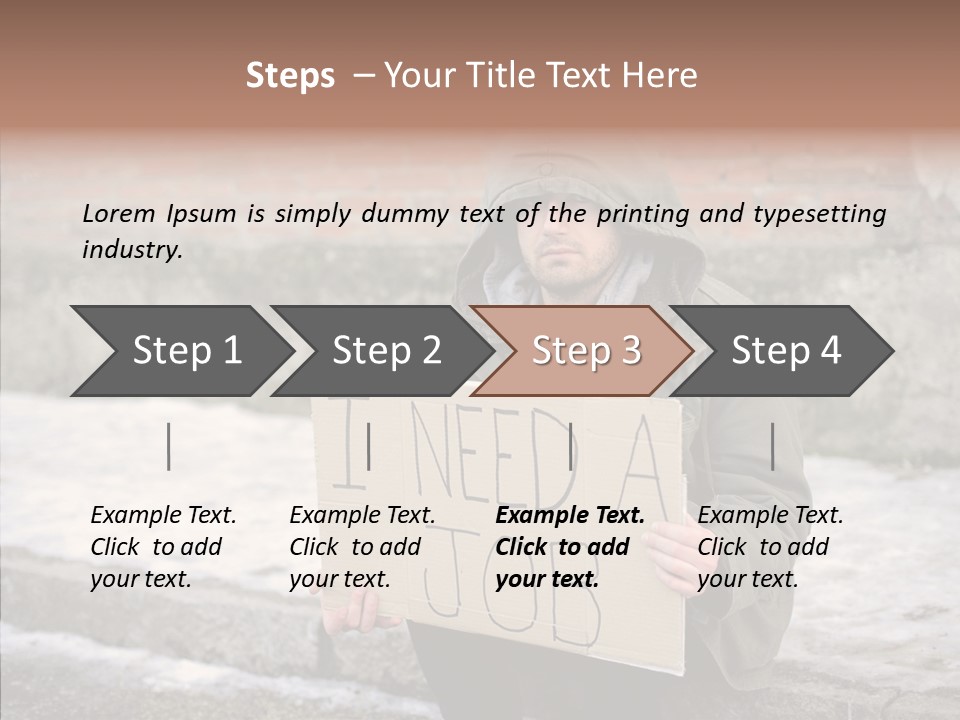 Portrait Unemployment One PowerPoint Template