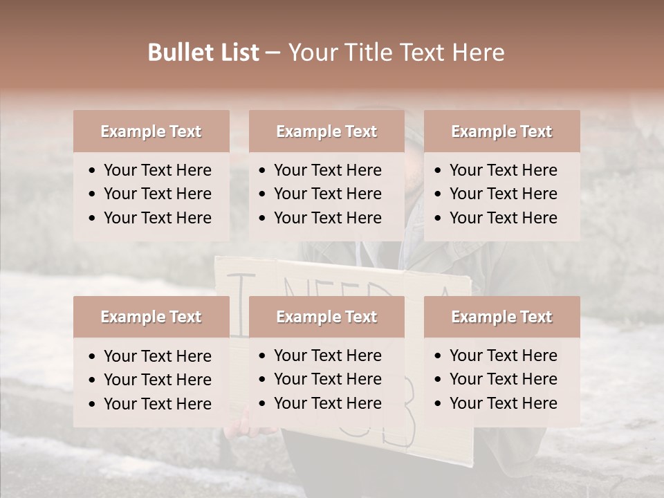 Portrait Unemployment One PowerPoint Template