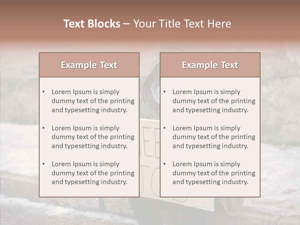 Portrait Unemployment One PowerPoint Template